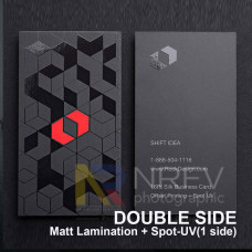 300 pcs Business Card 250 gsm Art Card Matt (Double) + Spot UV (Single) 300 pcs Business Card 250 gsm Art Card Matt (Double) + Spot UV (Single)